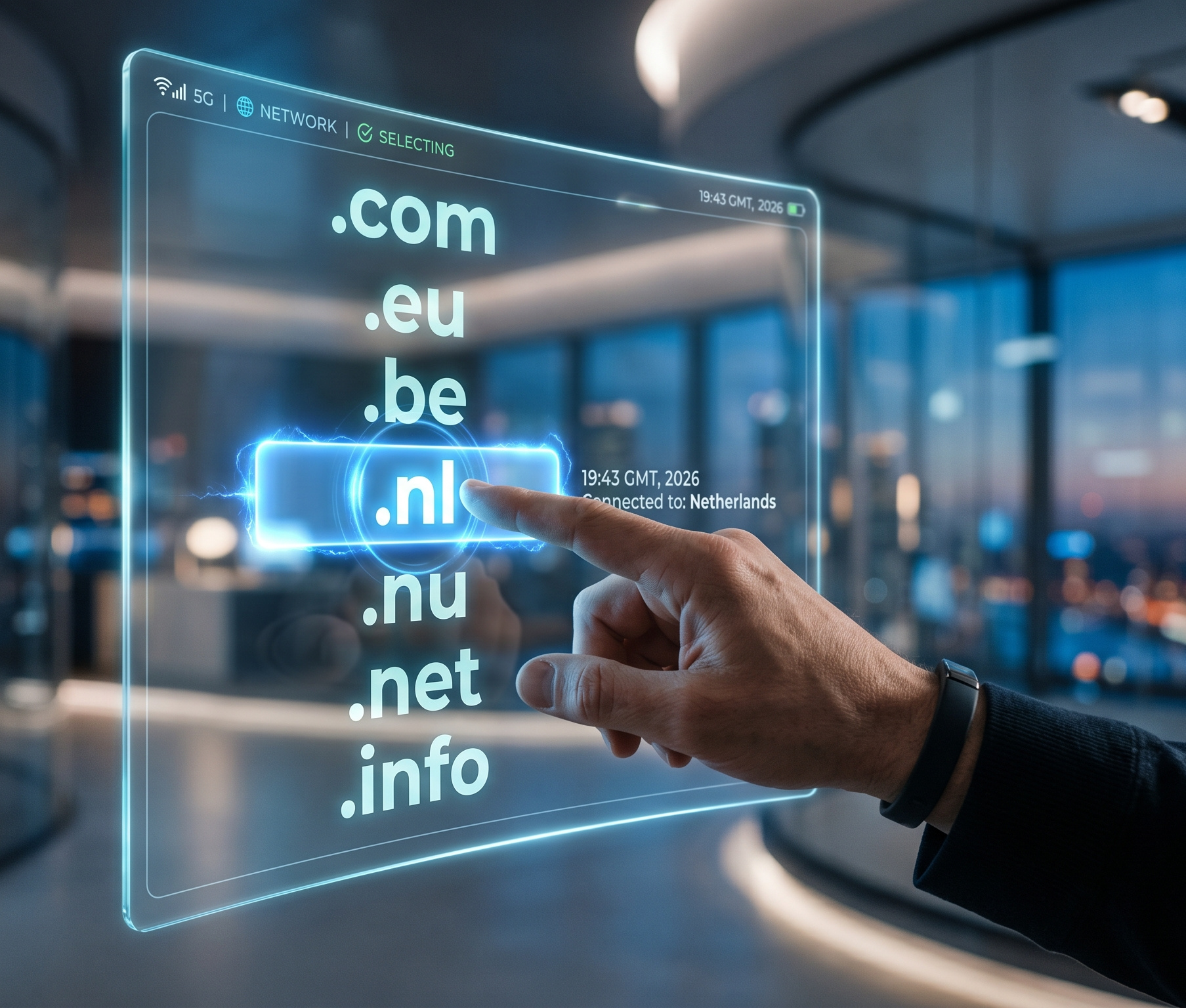 Illustratie: je eigen domein registreren bij Novosite